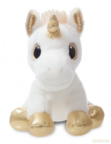 Aurora, 60836, Sparkle Tales, Twinkle The Unicorn, 7In, White and Gold, Soft Toy