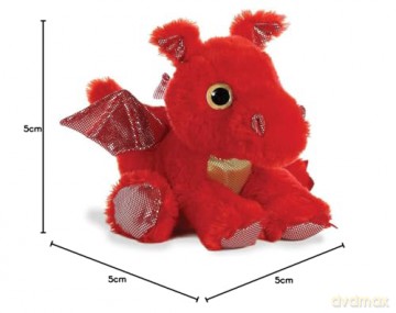 Aurora, 60858, Sparkle Tales, Sizzle Dragon, 12In, Soft Toy, Red