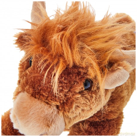 Aurora, 60932, Flopsie Highland Cow, 12In, Soft Toy, Red