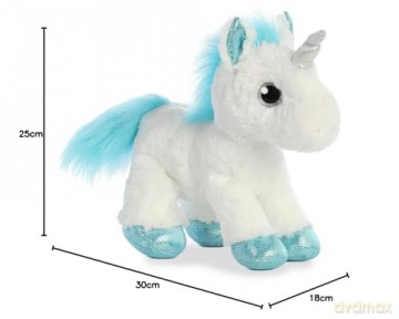 Aurora, 60957, Sparkle Tales, Frosty Unicorn, 12In, Soft Toy, White and Blue