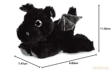 Aurora, 61017, Sparkle Tales, Onyx Dragon, 12In, Soft Toy, Black