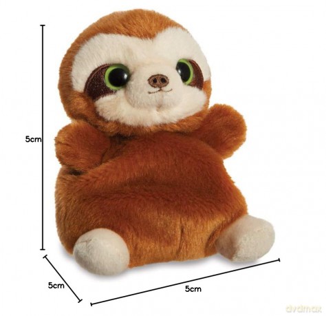 Aurora, 61393, Slo Sloth, Palm Pals, 5In, Soft Toy, Brown