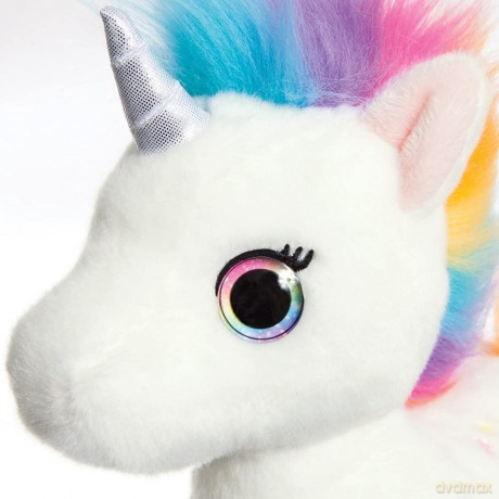 Aurora, 61415, Sparkle Tales Eldora Unicorn, 12In, Soft Toy, White, Rainbow