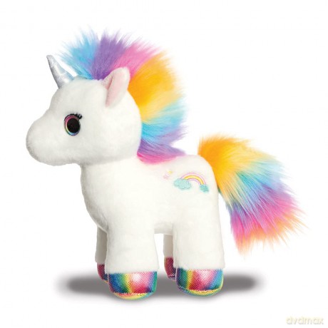 Aurora, 61415, Sparkle Tales Eldora Unicorn, 12In, Soft Toy, White, Rainbow