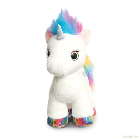 Aurora, 61415, Sparkle Tales Eldora Unicorn, 12In, Soft Toy, White, Rainbow
