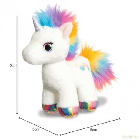Aurora, 61415, Sparkle Tales Eldora Unicorn, 12In, Soft Toy, White, Rainbow