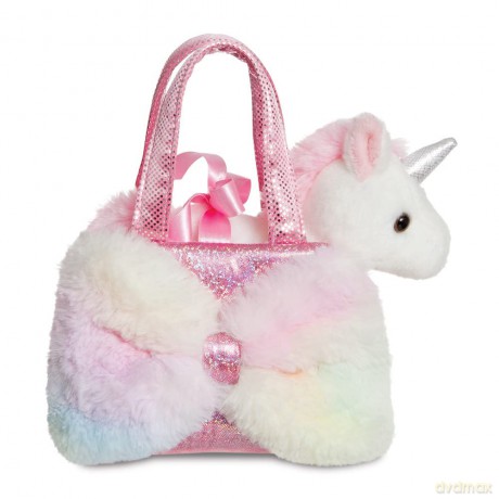 Aurora, 61435, Fancy Pal Unicorn Pastel Big Bow, Soft Toy, Multi-Coloured