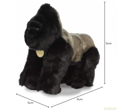 Aurora, 80431, MiYoni Silverback Gorilla, 13In, Soft Toy, Black