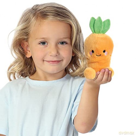 Aurora, 82054, Palm Pals Cheerful Carrot, 5In, Eco Friendly Soft Toy, Orange