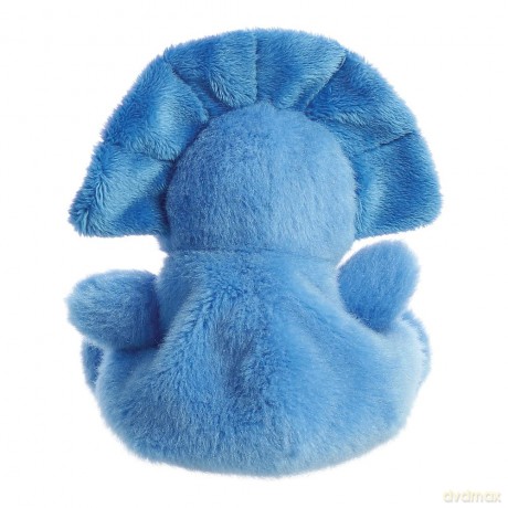 Aurora, hangtag, 33616, Palm Pals Tank Triceratops Dinosaur, 5In, Soft Toy, Blue