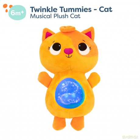 B. BX1675Z Light-Up Plush Musical Stuffed Animal - 6 Soothing Sounds - Sensory Bedtime Toy for Babies - 6 Months + - Twinkle Tummies-Cat, Multi