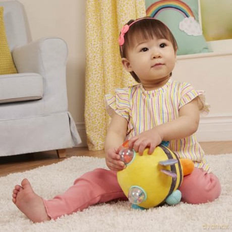 B. toys - Fuzzy Buzzy Bee - Plush bumble bee - Interactive soft sensory toy with sounds, 0 months+