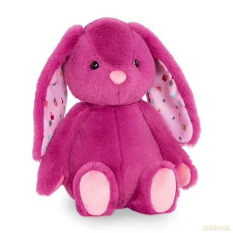 B. toys - Plush Bunny - Super Soft Stuffed Animal - Washable Rabbit Toy - Happy Hues for Babies and Toddlers - 0 Months +, Plumberry Pink