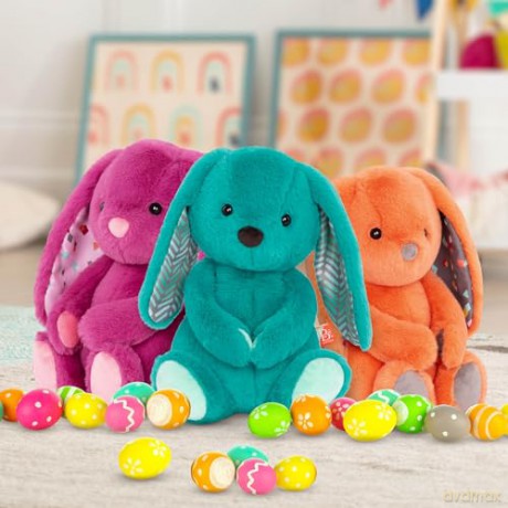 B. toys - Plush Bunny - Super Soft Stuffed Animal - Washable Rabbit Toy - Happy Hues for Babies and Toddlers - 0 Months +, Plumberry Pink