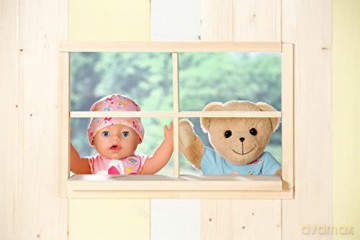 BABY born Bear Blue 835593 - 36cm Little Bear with Soft Stuffed Body - Includes Pink Outfit and Accessories - Designed to Fit 43cm BABY born Clothing - Suitable for Kids from 0+