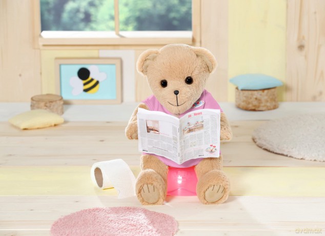 BABY born Bear Pink 835586 - 36cm Little Bear with Soft Stuffed Body - Includes Pink Outfit and Accessories - Designed to Fit 43cm BABY born Clothing - Suitable for Kids from 0+