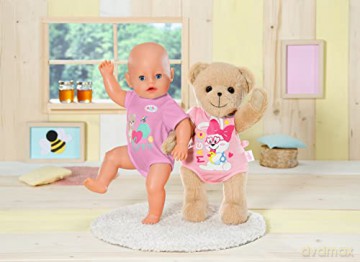 BABY born Bear Pink 835586 - 36cm Little Bear with Soft Stuffed Body - Includes Pink Outfit and Accessories - Designed to Fit 43cm BABY born Clothing - Suitable for Kids from 0+