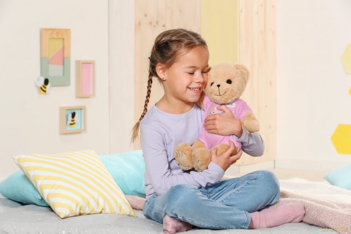 BABY born Bear Pink 835586 - 36cm Little Bear with Soft Stuffed Body - Includes Pink Outfit and Accessories - Designed to Fit 43cm BABY born Clothing - Suitable for Kids from 0+