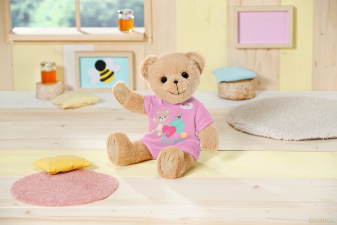 BABY born Bear Pink 835586 - 36cm Little Bear with Soft Stuffed Body - Includes Pink Outfit and Accessories - Designed to Fit 43cm BABY born Clothing - Suitable for Kids from 0+