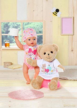 BABY born Bear White 835388 - 36cm Little Bear with Soft Stuffed Body - Includes White Outfit and Accessories - Designed to Fit 43cm BABY born Clothing - Suitable for Kids from 0+