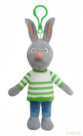 BANDAI Adorable Pip and Posy Clip-on Plush Pip Toy | Soft 13cm Teddy Keychain | Cute Bag Clip Soft Plushie Character for Girls and Boys