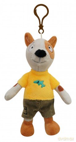 BANDAI Adorable Pip and Posy Clip-on Plush Zac Toy | Soft 13cm Teddy Keychain | Cute Bag Clip Soft Plushie Character for Girls and Boys