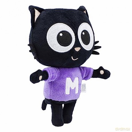 BANDAI Milo Black Cat Plush Toys - 20cm Everyday Milo Cat Teddy from the Milo Animated Series | Cute and Cuddly Boys and Girls Toys with Soft Touch Material | Adorable Cartoon Cat Toys for Kids