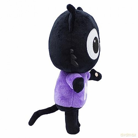 BANDAI Milo Black Cat Plush Toys - 20cm Everyday Milo Cat Teddy from the Milo Animated Series | Cute and Cuddly Boys and Girls Toys with Soft Touch Material | Adorable Cartoon Cat Toys for Kids