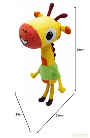 BANDAI Milo Giraffe Teddy Bear Stuffed Animal - 20cm Lofty Soft Toys from the Milo Animated Series | Cute Talking Giraffe Plush with Sounds and Phrases | Adorable Cartoon Musical Toys for 1 Year Old