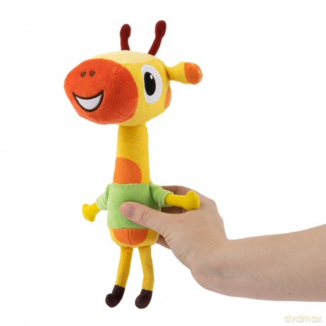 BANDAI Milo Giraffe Teddy Plush Toys - 20cm Lofty Giraffe Toy from the Milo Animated Series | Cute and Cuddly Boys and Girls Toys with Soft Touch Material | Adorable Cartoon Animals Toys for Kids