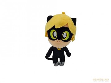 BANDAI Miraculous Chibi Cat Noir Plush Toy From Miraculous Tales Of Ladybug And Cat Noir | 15cm Cat Noir Soft Toy | Super Soft And Cuddly Miraculous Toys Bring Their Favourite TV Show To Life