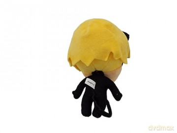 BANDAI Miraculous Chibi Cat Noir Plush Toy From Miraculous Tales Of Ladybug And Cat Noir | 15cm Cat Noir Soft Toy | Super Soft And Cuddly Miraculous Toys Bring Their Favourite TV Show To Life