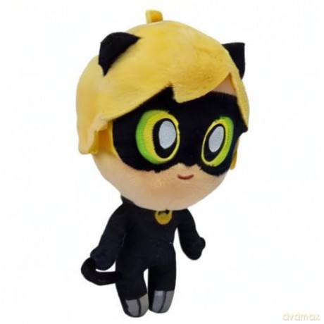 BANDAI Miraculous Chibi Cat Noir Plush Toy From Miraculous Tales Of Ladybug And Cat Noir | 15cm Cat Noir Soft Toy | Super Soft And Cuddly Miraculous Toys Bring Their Favourite TV Show To Life