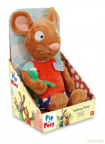 BANDAI Pip and Posy Talking Feature Plush Posy with Froggy - Large Talking Teddy - Soft Toy with Sounds - Big Cuddly Toy with TV Show Phrases