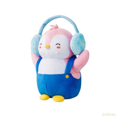 BANDAI Pudgy Penguins Plush Buddy with Earmuffs Toy From Pudgy World| 20cm Plush Buddy with Earmuffs Soft Toy | Super Soft And Cuddly Pudgy Penguins Toys |Soft Toys For Fans Of Cute Things