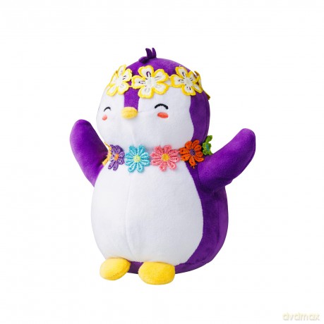 BANDAI Pudgy Penguins Plush Buddy with Flower Crown Toy From Pudgy World| 20cm Plush Buddy with Flower Crown Soft Toy | Super Soft And Cuddly Pudgy Penguins Toys |Soft Toys For Fans Of Cute Things