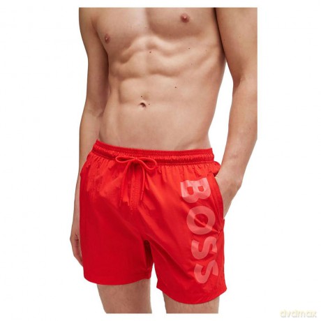 BOSS Mens Octopus Swim_Short, Bright Red627, S