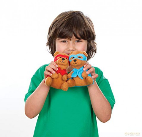 Baker Ross AG650 Star Hero Plush Bears, Perfect for Childrens Toys, Ideal for School Toys, Gifting, Party Bag Fillers and More (Pack of 4),Assorted,Small