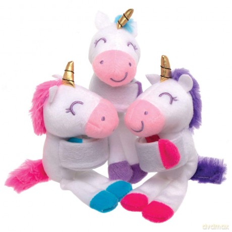 Baker Ross AT781 Hugging Unicorn Teddy Bear, Cute Cuddly Plush Toys for Kids and Small Gifts for Children (Pack of 3), Assorted
