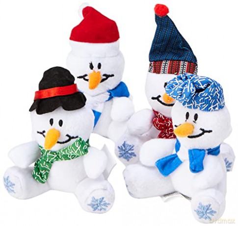 Baker Ross EF890 Snowman Mini Bean Pals (Pack of 4), Assorted