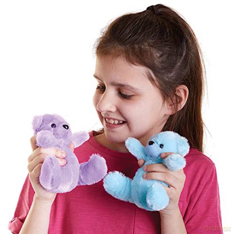 Baker Ross FC932 Teddy Bear Plush Pals - Pack of 3, Soft Toys for Kids, Party Bag Fillers for Kids, Kids Toys