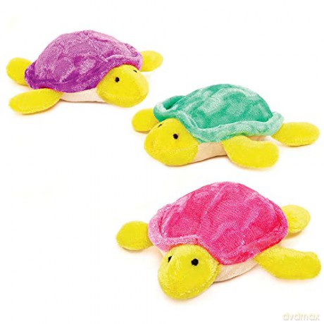 Baker Ross FC934 Turtle Plush Pals - Pack of 4, Soft Toys for Kids, Party Bag Fillers for Kids, Kids Toys