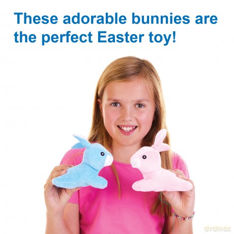 Baker Ross FX464 Bunny Plush - Pack of 2, Soft Toy Easter Party Bag Fillers