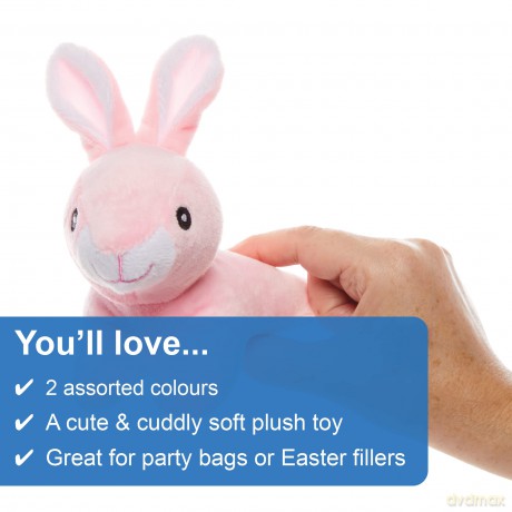 Baker Ross FX464 Bunny Plush - Pack of 2, Soft Toy Easter Party Bag Fillers