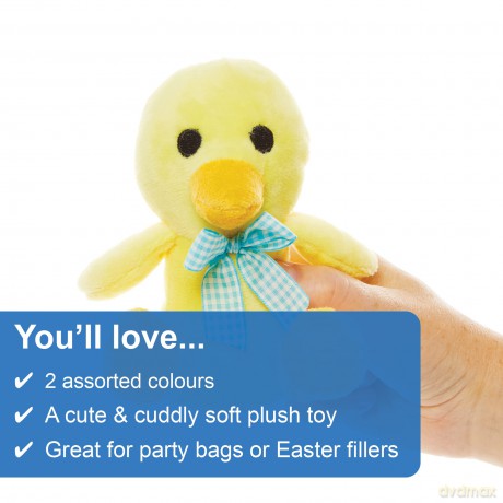 Baker Ross FX466 Chick Plush - Pack of 2, Soft Toy Easter Party Bag Fillers