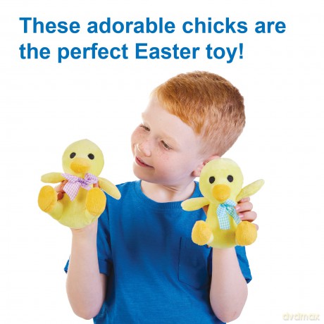 Baker Ross FX466 Chick Plush - Pack of 2, Soft Toy Easter Party Bag Fillers