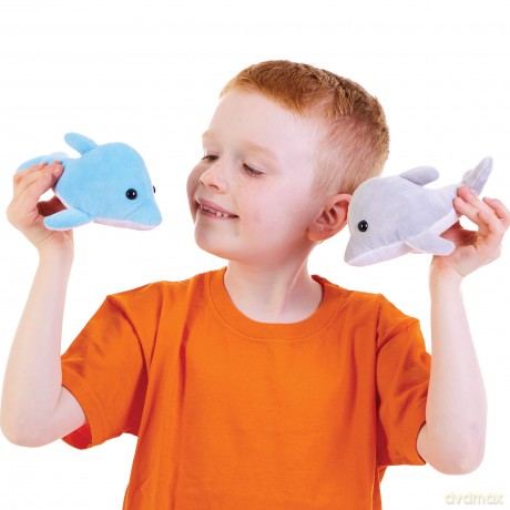 Baker Ross FX678 Dolphin Soft Toys - Pack of 3, Soft Toy Party Bag Fillers