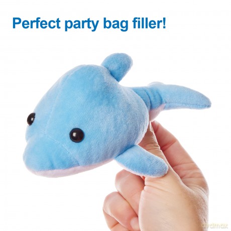 Baker Ross FX678 Dolphin Soft Toys - Pack of 3, Soft Toy Party Bag Fillers