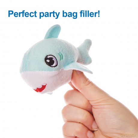 Baker Ross FX748 Shark Pup Plush - Pack of 3, Soft Toy Party Bag Fillers