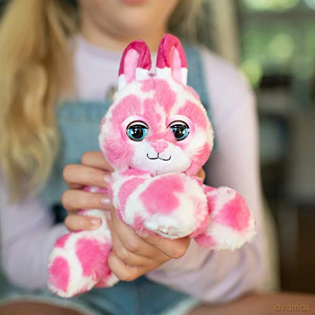 Bandai CE80082 Nuzzy Luvs Luvbug Interactive Pet Soft Toy (Pink and White Bunny)